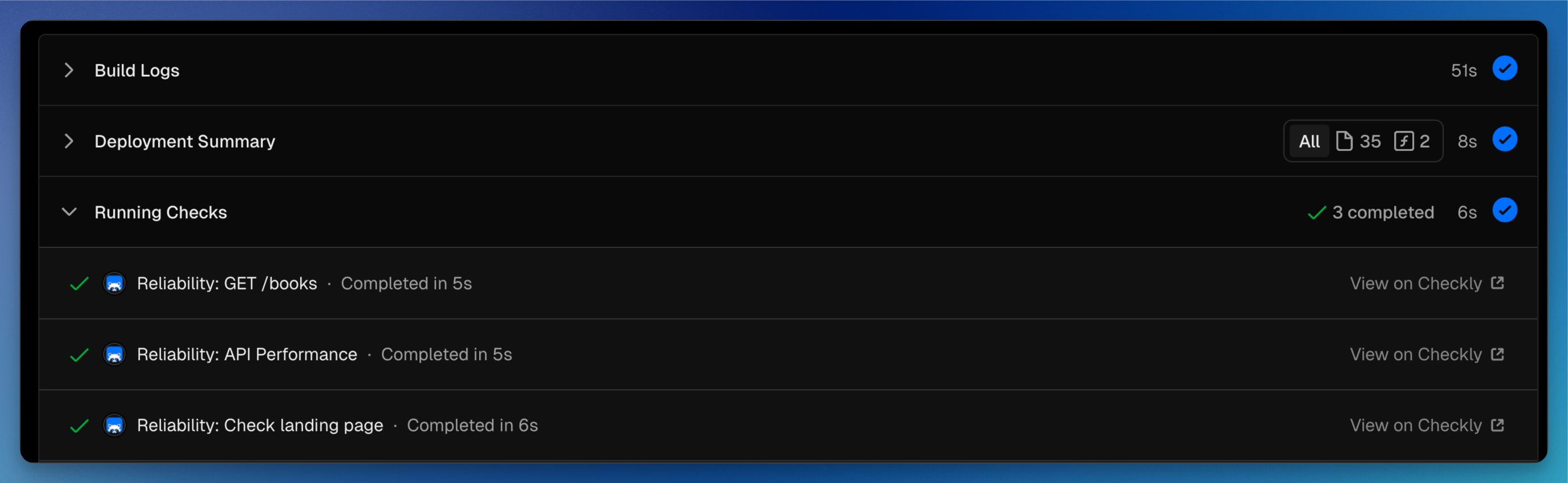 vercel checks vitals